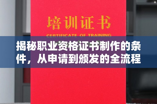 南充揭秘职业资格证书制作的条件，从申请到颁发的全流程解析